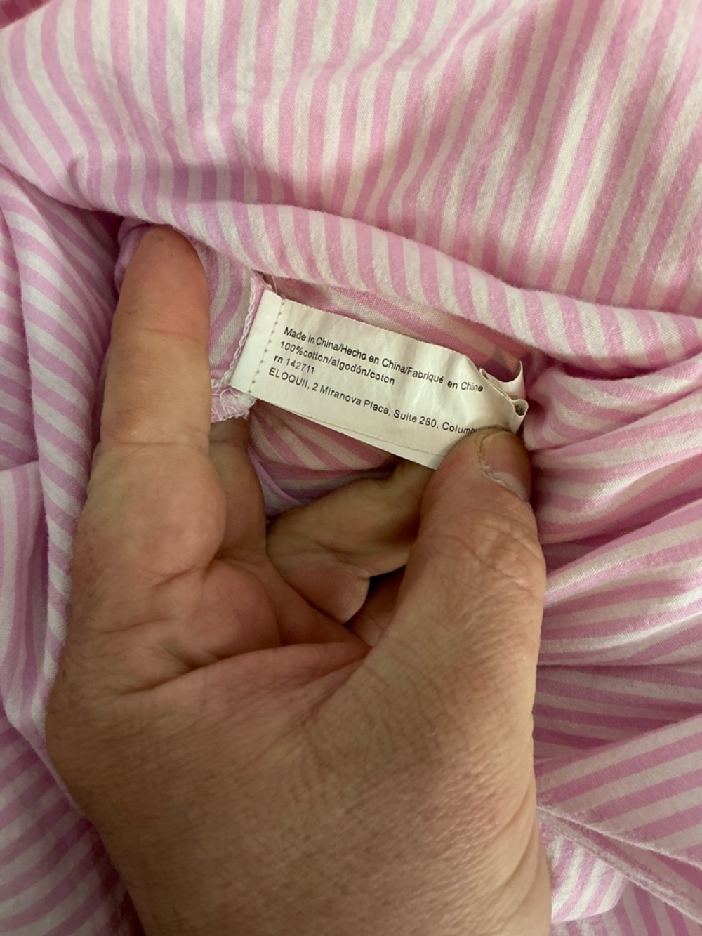 ELOQUII Pink Striped Smocked Midi Sundress Coquette Size 18/20 - Picture 7 of 7